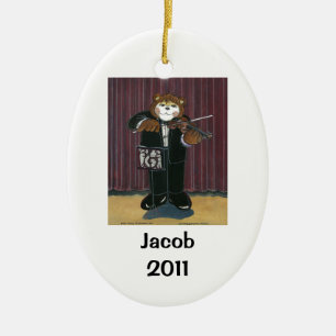 Violinist-personalisierte Verzierung Keramik Ornament