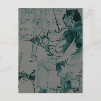 Violinist Postkarte