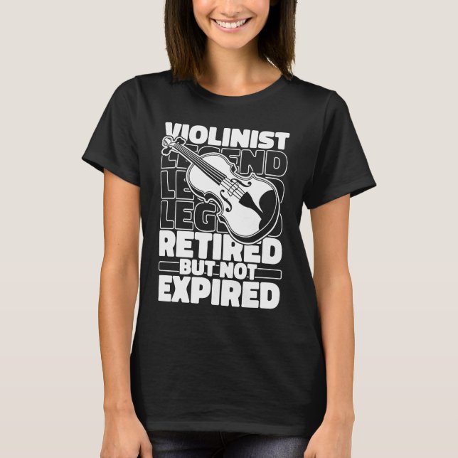 Violinist Retired Fiddle Fiddler  Violin T-Shirt (Vorderseite)