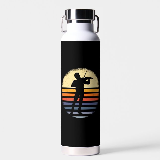 Violinist Retro Trinkflasche (Vorne)