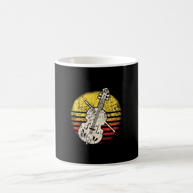Violinist Retro Vintag Kaffeetasse (Mittel)