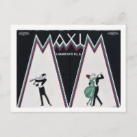 Violinist Serenades Dancing Couple Vintag