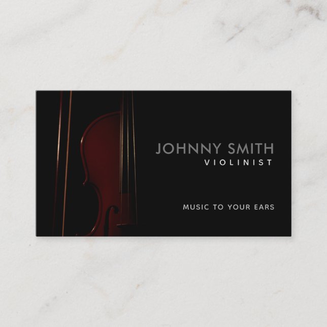 Violinist Slogans Business Cards Visitenkarte (Vorderseite)