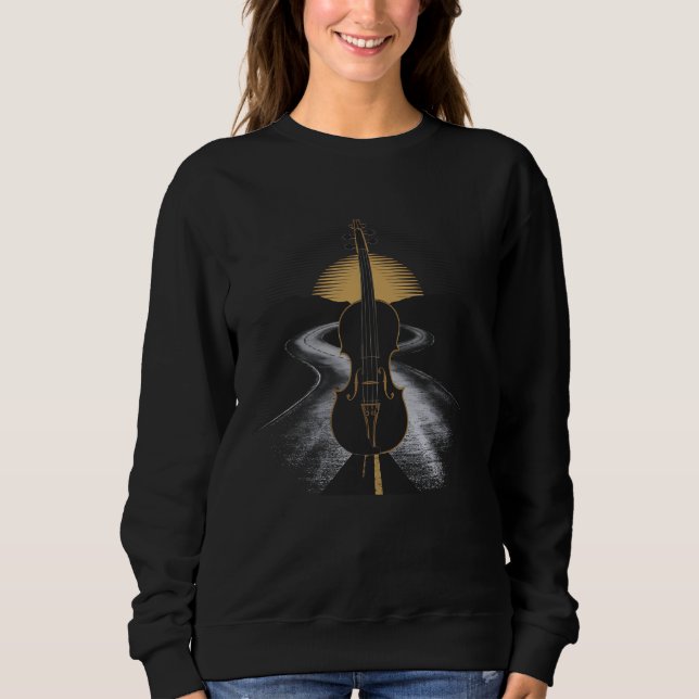 Violinist Sunset Symphony Orchestra Music Road Tri Sweatshirt (Vorderseite)