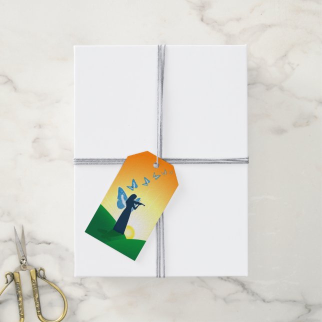 Violinist und Butterfly Geschenkanhänger (Mit Garn)
