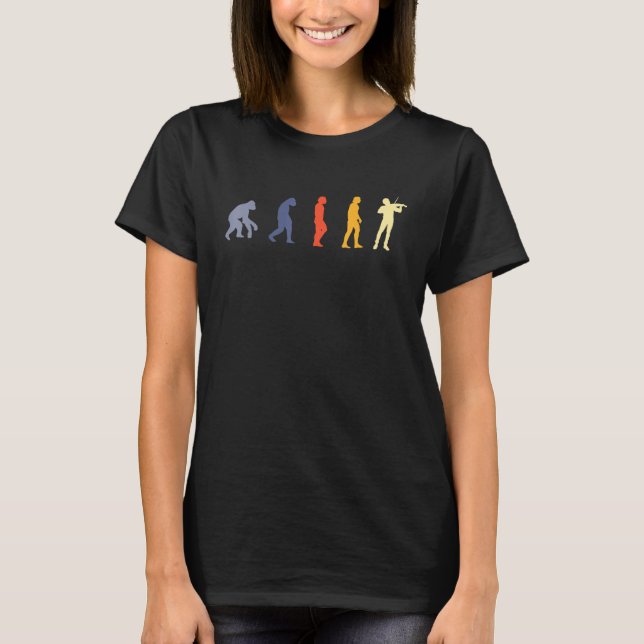 Violinist Vintage Evolution Violinist T-Shirt (Vorderseite)