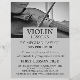 Violinist, Violin Lessons Flyer