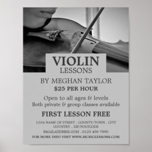 Violinist, Violin Lessons Poster