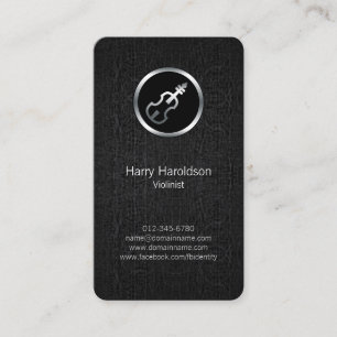 Violinist Violine Icon Grunge BusinessCard Visitenkarte