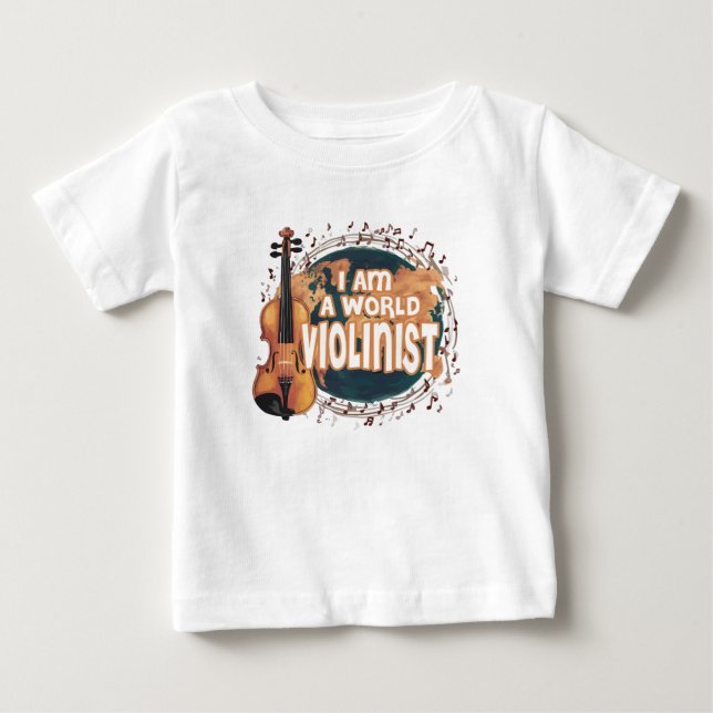 violinist world baby t-shirt (Vorderseite)