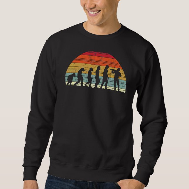Violinistische Evolution Evolution der Musikszene Sweatshirt (Vorderseite)