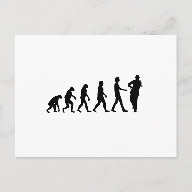 Violinistische Evolution Postkarte (Vorderseite)