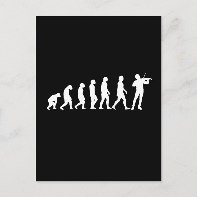 Violinistische Evolution Postkarte (Vorderseite)
