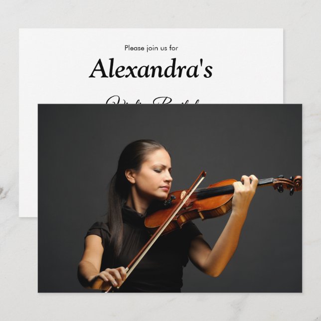 Violinkonzert Klassische Musik Einladung (Vorne/Hinten)