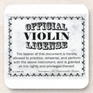 Violinlizenz Getränkeuntersetzer
