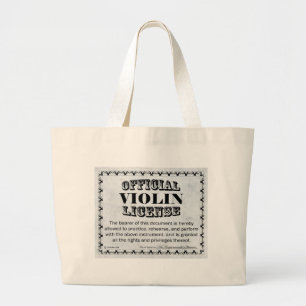Violinlizenz Jumbo Stoffbeutel
