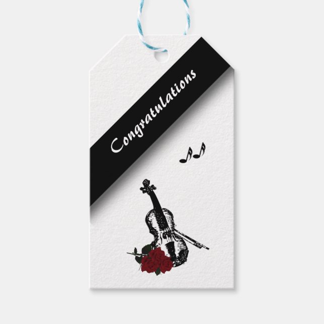 Violinmusik Geschenkanhänger (Vorderseite)