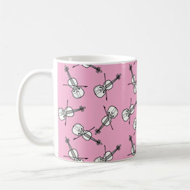 Violinmuster Kaffeetasse (Links)
