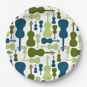 Violinmuster Pappteller