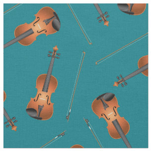 Violins Music Musician Room Decke Aquamarin Stoff