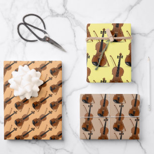Violins Musical Design Geschenkpapier Set