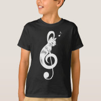 Violinschlüssel Schwarze Katze Musik Kätzchen Note