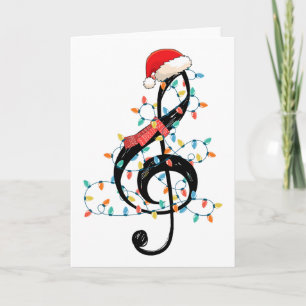 Violinschlüssel-Weihnachtslichter Musik Weihnachts Karte