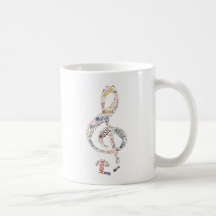 Violinschlüssel-Wortkunst Tasse