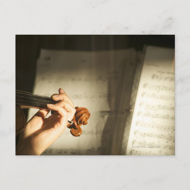 Violinspielerin Postkarte (Vorderseite)