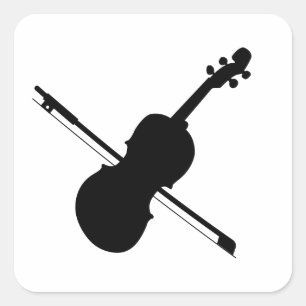 Violinsticker Quadratischer Aufkleber