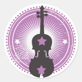 Violinsticker Runder Aufkleber