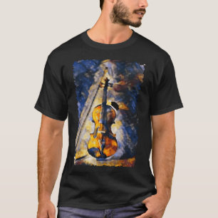 Violinstil-Zeichentrickfilm Violinist Music Orches T-Shirt