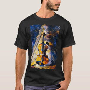 Violinstil-Zeichentrickfilm Violinist Music Orches T-Shirt