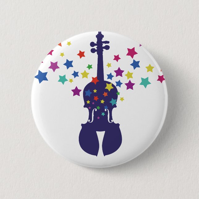 Violn Stern-Taschen-Tasche, Schlüsselanhänger oder Button (Vorderseite)