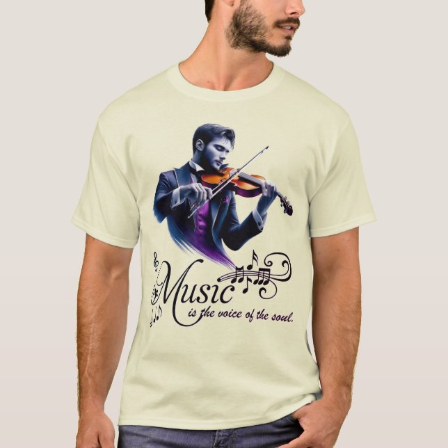Violon Herren T - Shirt Geige (Vorderseite)
