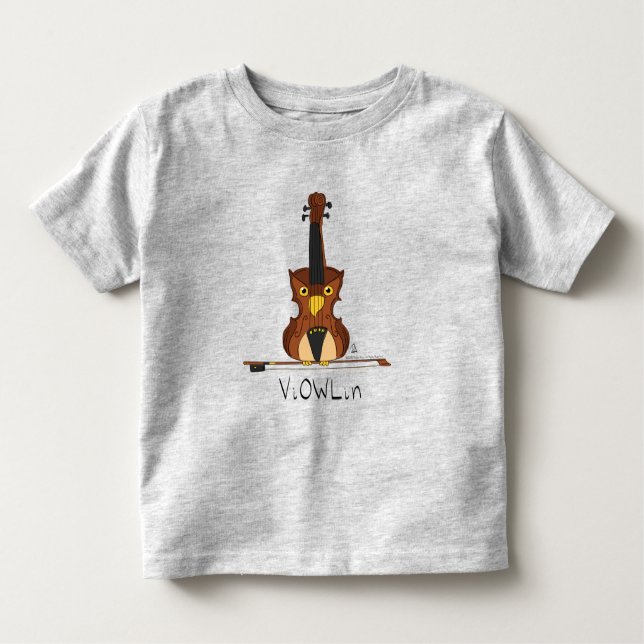 ViOWLin Violin Kuschelmusik T - Shirt des Kleinkin (Vorderseite)