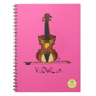 ViOWLin Violin Owl Music Notebook Notizblock