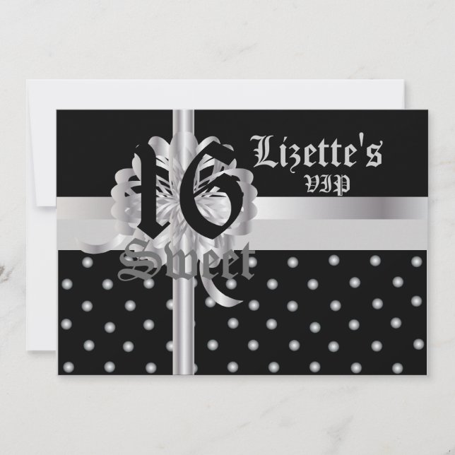 VIP 16 . Geburtstag Einladung!-Kust. Save The Date (Vorderseite)