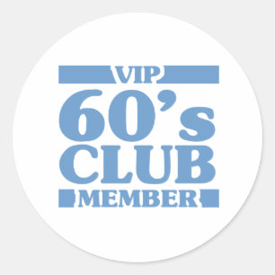 VIP 60's Club Runder Aufkleber