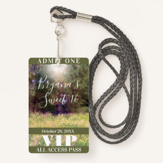 VIP-Abzeichen der vom Frühling bezauberten Waldbäu Ausweis