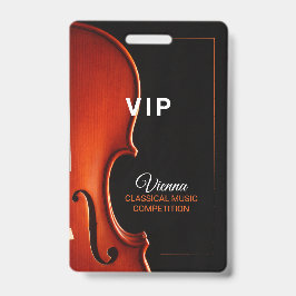 VIP Access Abzeichen für den klassischen Musikwett Ausweis