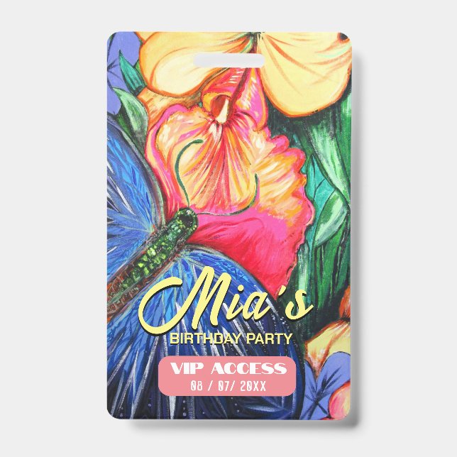 VIP Access Abzeichen für Geburtstagspartei Ausweis (Vorderseite)