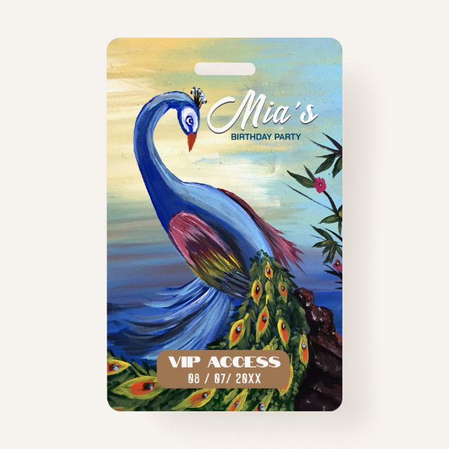 VIP Access Abzeichen für Geburtstagspartei Ausweis (Vorderseite)