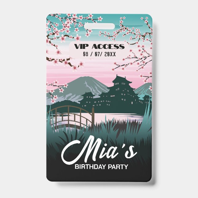 VIP Access Abzeichen für Geburtstagspartei Ausweis (Vorderseite)