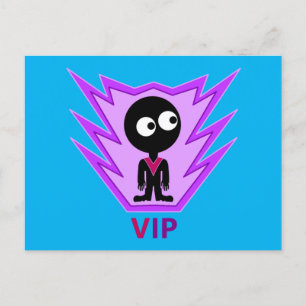 VIP-Alien Einladungspostkarte