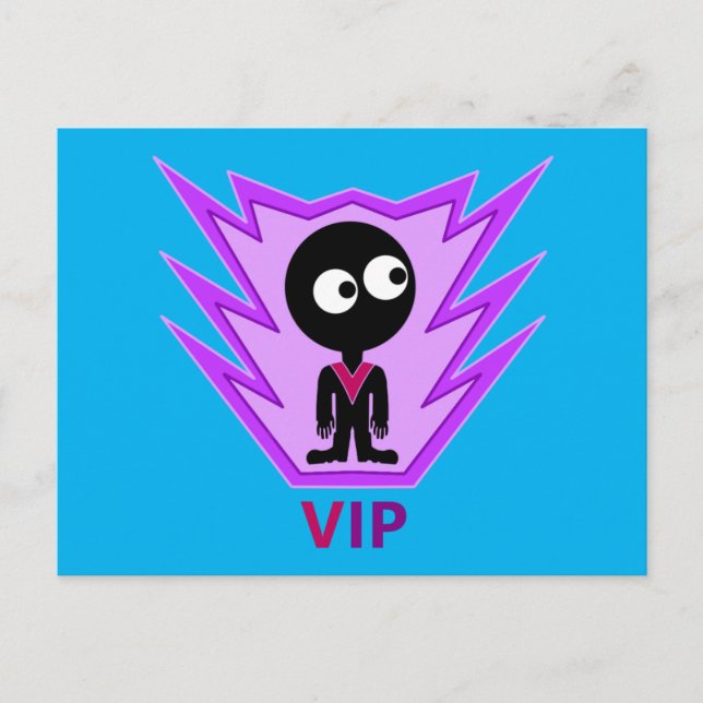 VIP-Alien Einladungspostkarte (Vorderseite)