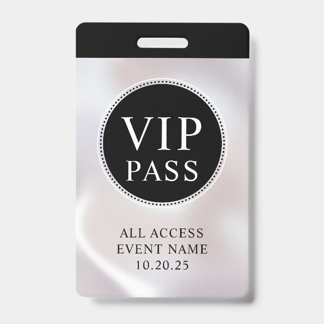 VIP All Access Event Einfaches irrisierendes Perl- Ausweis (Vorderseite)