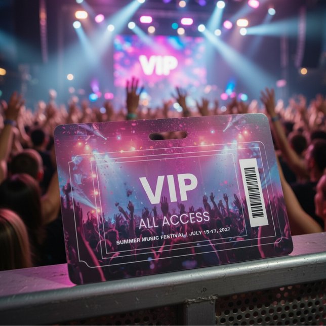 VIP All Access Konzertabzeichen | Festival Backsta Ausweis (Von Creator hochgeladen)