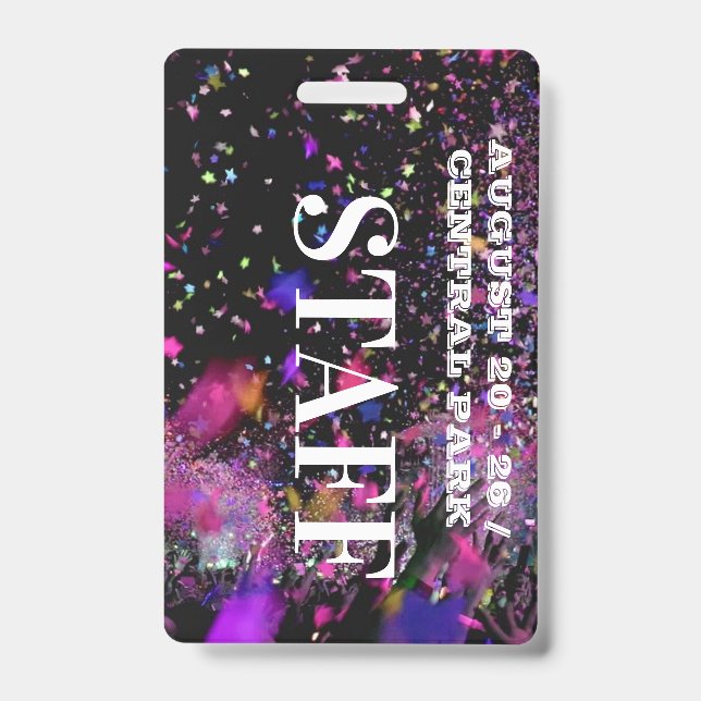 VIP All Access Mitarbeiter Concert Club Party  Ausweis (Vorderseite)