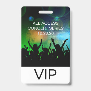 VIP All Access Name Custom Konzert Abzeichen Ausweis